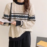 Women Pullover Sweater Loose Thick Sweater