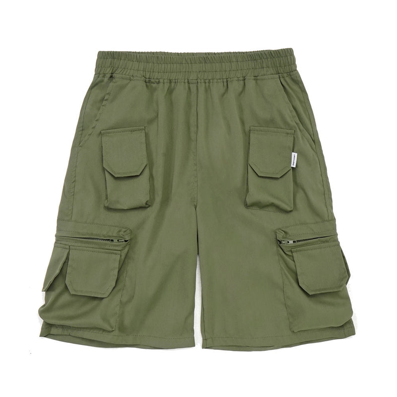 Men Shorts Three-Dimensional Multi-Pocket Solid Color Shorts Summer Loose Sports