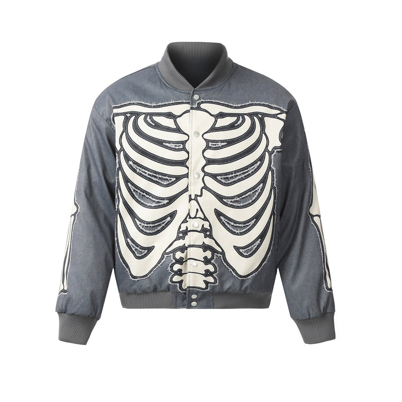 Unisex Baseball Jersey Saint Michael Skeleton Pattern Packet