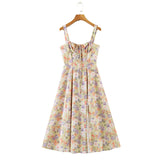 Women Dresses Floral Strap Dress French Style