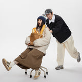 Unisex Coat Lamb Fur Winter Loose Cotton Coat