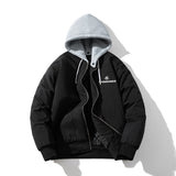Men Vintage Jackets Jacket Loose Baseball Jacket Padded Flight Suit Hooded Jacket