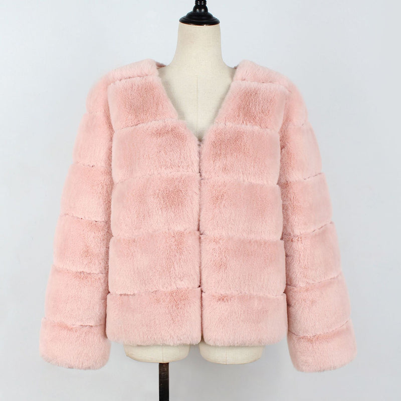 Women Fur Jacket Warm Plush Coat