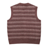 Men Sweater Striped Jacquard Sweater Wool Back Cardigan