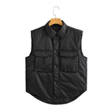 Women Cotton Coat Winter Warm Lapel Vest