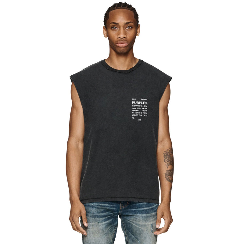 Purple Brand Distressed Tank T Shirts Distressed Sleeveless T-shirt Vest