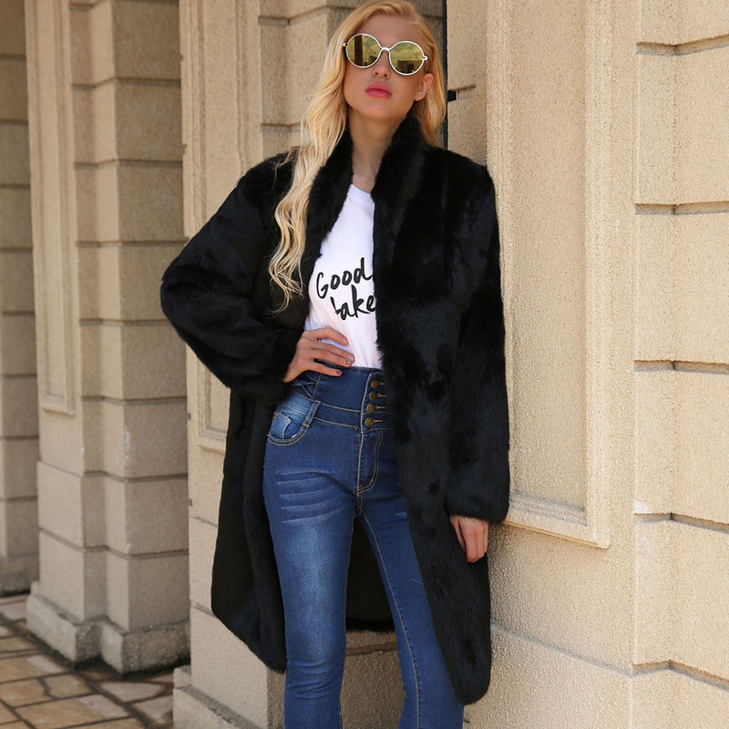 Women Fur Jacket Fashion Plush Warm Jacket