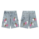 Chrome Heart Shorts Summer Shorts Loose Jeans