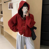 Women Knitted Cardigan Loose Slimming and Short
