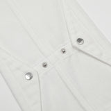 Men Jeans Solid Color Stitching Punk Loose Flared Pants