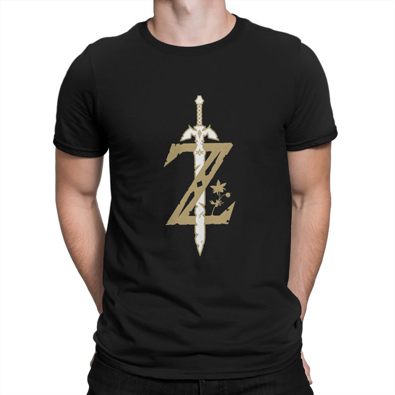 Logo Men's T Shirt Z-Zelda Cool Tees Short Sleeve Crew