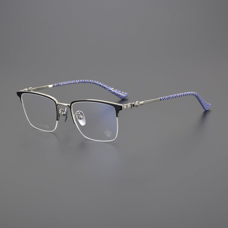 CHH Chrome Hearts Glasses Pure Titanium Glasses Myopia Glasses Frame Ultra Light Business Half Frame