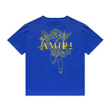 Amiri T Shirt Printed Casual Hip Hop round Neck Short Sleeve T-shirt
