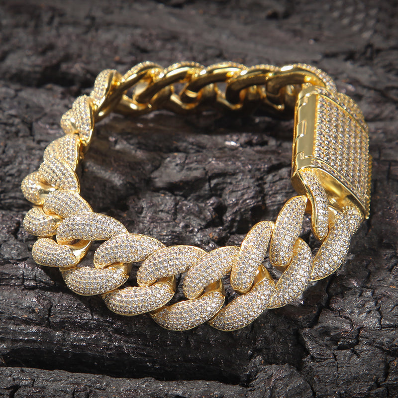 Bracelet 18mm Rap 3D Stereo Miami Cuban Chain St. Valentine's Spectrum