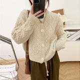 Women Knitted Cardigan Short Sweater