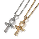 Jewelry Hip Hop Eye of Horus Anhe Cross Vintage Necklaces Angel Pieces Crosses Jesus Pieces The Eye of Horus