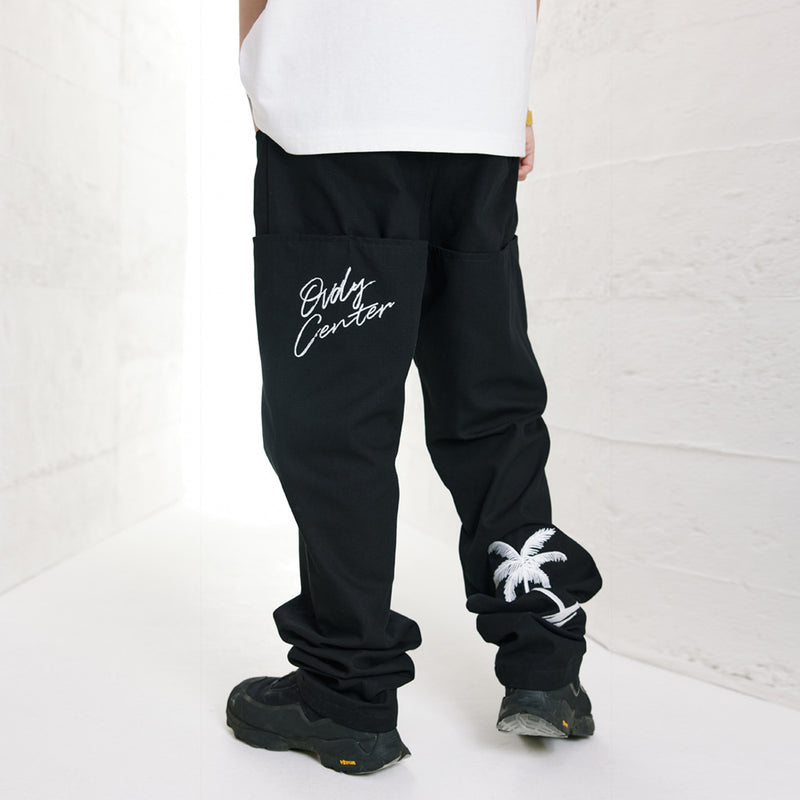 Men Jeans Embroidery Tooling Large Pocket