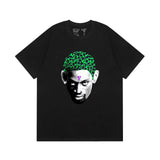 Vlone T Shirt Spring/Summer Pattern Crew Neck Short Sleeve
