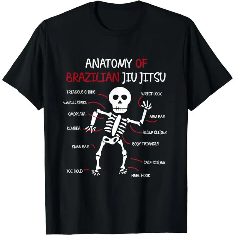 Jiu Jitsu Halloween Shirts Funny Anatomy of T shirt