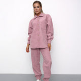 Women Co-Ords Vintage Corduroy Long Sleeve Shirt