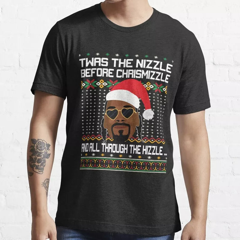 Snoop Dog  Shizzle Dizzleunny Christmas Holiday Gift T-Shirt