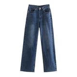 Women Jeans Loose Slimming and Fashionable Frayed Edges