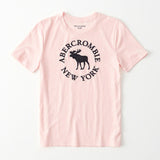 New Women's Short Sleeved T-shirt with Letters on The Deer S