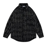 Men Long Sleeved T Shirt Plaid Shirt Long Sleeve Men's Ins Loose Street Lapel Shirt Autumn Coat