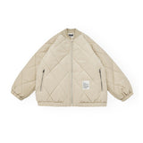 Unisex Coat Diamond Lattice Coat Loose Baseball Uniform