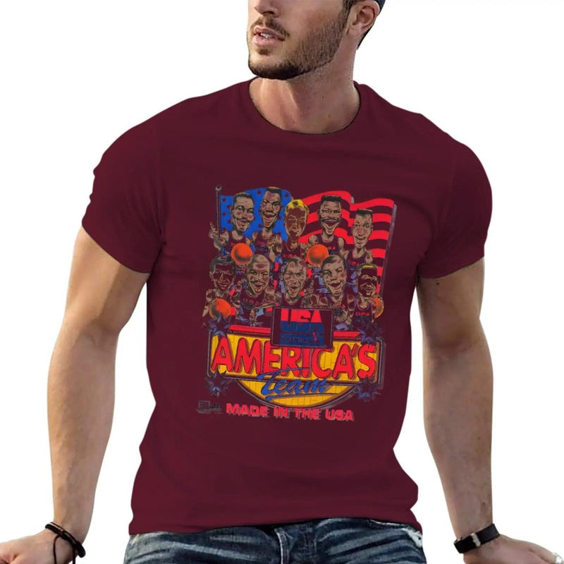 Vintage dream team usa basketball gift for basketball fan tee