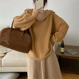 Women Pullover Sweater Vintage Loose-Fitting Oversized Sweater
