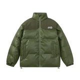 Unisex Coat Versatile Cotton Coat Thick PU Leather