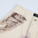 Men Jeans Graffiti Personality Design Loose