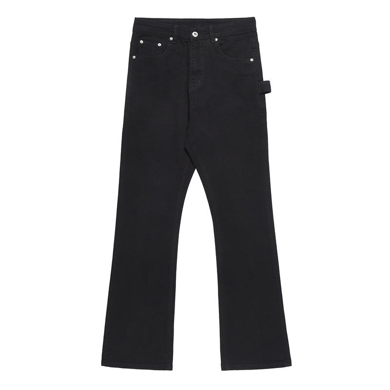 Men Jeans Loose Casual Solid Color