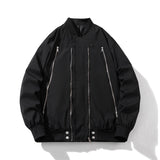 Men Vintage Jackets Vintage Zipper Baseball Padded Jacket Flight Jacket Cotton