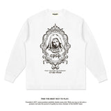 Unisex Long Sleeve Shirt Long Sleeve T-Shirt Loose Cotton