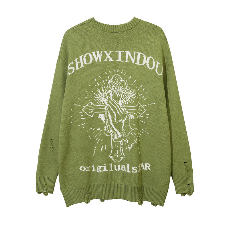 Women Sweater Retro Loose Sweater