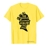 Inspired by Queen's Platinum Jubilee 2022 Elizabeth 70 Years T-shirt round Neck Short Sleeve T-shirt