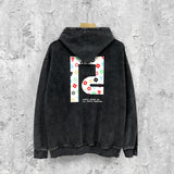 Purple Brand Distressed Hoodie Fashion Old Loose Hooded Sweater