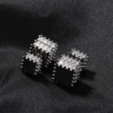Earrings Hip Hop Zircon Square Earrings rapper
