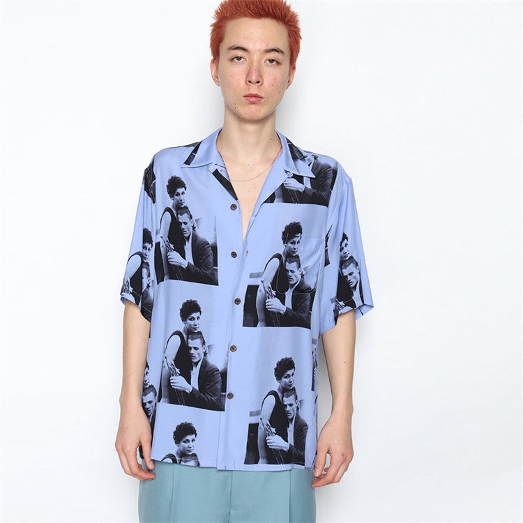 GUILTYPARTIES TIGER Shirts Jazz Yosuke short-sleeved shirt