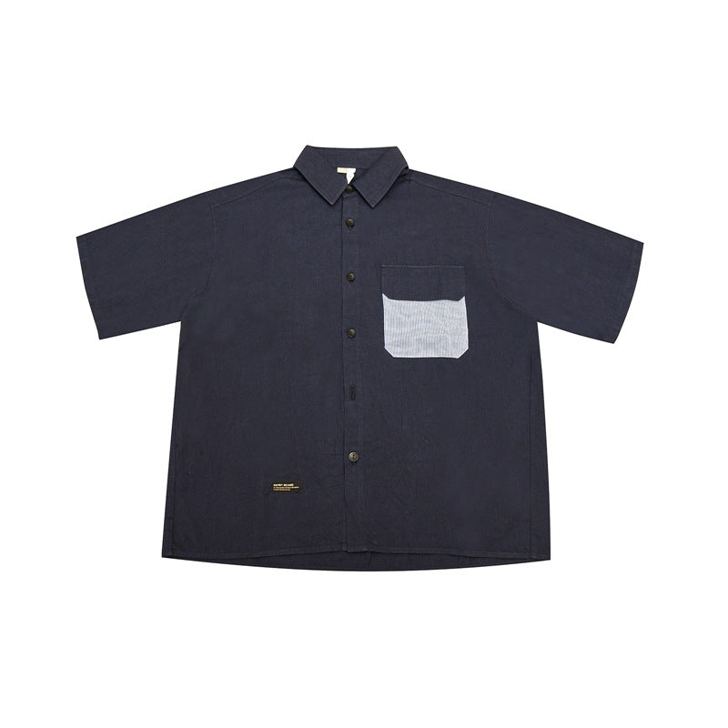 Unisex Shirt Loose Summer Splicing Coat