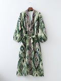 Women Trench Coat Cardigan Dress
