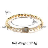 Bracelet Double Love Hip Hop Copper Inlaid Zircon Spring Bracelet St. Valentine's Spectrum