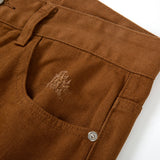 Men Jeans Slim-Fit Hole Worn Personal Leisure