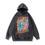 Mens Vintage Hoodie print wash jacket sweater
