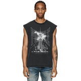 Purple Brand Distressed Tank T Shirts Distressed Sleeveless T-shirt Vest