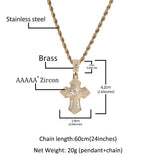 Jewelry Cross Pendant Miniature Zircon Vintage Crosses St. Valentine's Spectrum