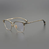 CHH Chrome Hearts Glasses Dragon Totem Half Frame Anti-Blue Pure Titanium Retro Myopia Glasses Frame