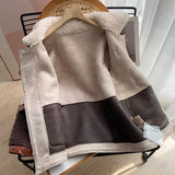 Women Cotton Coat Loose Lamb Wool Casual